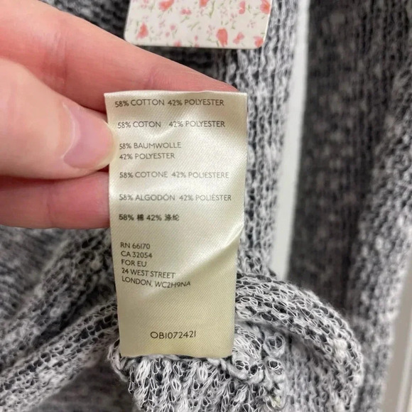 NEW Free People Bright Lights Oversized V-Neck Sweater in Obsidian Glass Sz M - Picture 7 of 7